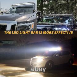 6D LED LIGHT BAR 8 14 22 32 42 52 WORK BOAT OFFROAD ATV 4X4 Slim Dual Row
