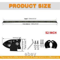 8/22/32inch 6D Dual Row LED Work Light Bar Spot Flood Combo Driving Offroad Wire