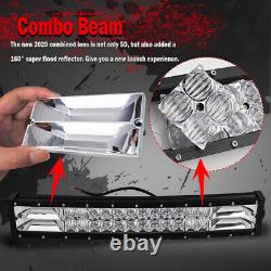 900W 52inch LED Light Bar Curved Flood Spot Combo Truck Roof Driving 4X4 Offroad