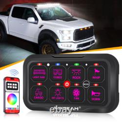 AUXBEAM 8 Gang RGB Switch Panel LED On-Off Auxiliary Circuit System APP Control