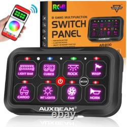 AUXBEAM 8 Gang RGB Switch Panel LED On-Off Auxiliary Circuit System APP Control