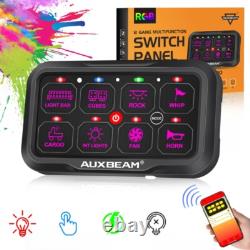 AUXBEAM 8 Gang RGB Switch Panel LED On-Off Auxiliary Circuit System APP Control