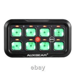 AUXBEAM 8 Gang RGB Switch Panel LED On-Off Auxiliary Circuit System APP Control