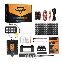 AUXBEAM 8 Gang RGB Switch Panel On-Off LED Switch Panel Circuit Control 12V/24V