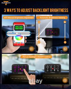 AUXBEAM Newest RGB 8 Gang On/Off/Remote Control Switch Light Set Circuit System