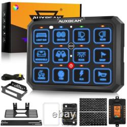 AUXBEAM RGB 12 Gang Switch Panel Car Auxiliary Box for Off-Road Truck SUV Marine