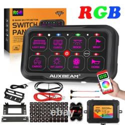 AUXBEAM RGB 8 Gang On/Off Panel APP Control Switch LED Circuit System 12V-24V