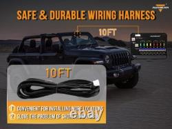 AUXBEAM RGB 8 Gang On/Off Panel APP Control Switch LED Circuit System 12V-24V