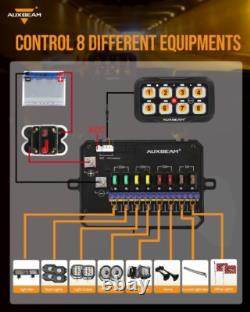 AUXBEAM RGB 8 Gang On/Off Panel APP Control Switch LED Circuit System 12V-24V