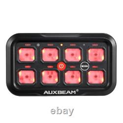 AUXBEAM RGB 8 Gang Switch Panel Car Auxiliary for Off-Road Truck SUV Marine New
