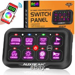 AUXBEAM RGB 8 Gang Switch Panel ON/OFF LED Light Bar Electronic Relay System Kit