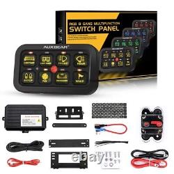 AUXBEAM RGB 8 Gang Switch Panel On-Off LED Switch Panel Circuit Control 12V/24V