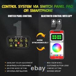 AUXBEAM RGB 8 Gang Switch Panel On-Off LED Switch Panel Circuit Control 12V/24V