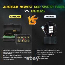 AUXBEAM RGB 8 Gang Switch Panel On-Off LED Switch Panel Circuit Control 12V/24V