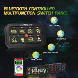 AUXBEAM RGB 8 Gang Switch Panel On-Off LED Switch Panel Circuit Control 12V/24V