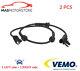 Abs Wheel Speed Sensor Pair Rear Vemo V48-72-0081 2pcs H New Oe Replacement