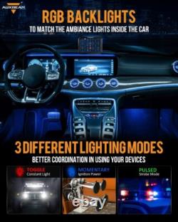 Auxbeam RGB 12 Gang Switch Panel on-off Toggle Momentary Pulsed Light Controller