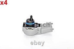 BOSCH Fuel Pressure Sensor 4x Fits FORD Kuga I LAND ROVER VOLVO 04-19 0261230238