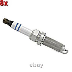 BOSCH Spark Plug 8x Fits HONDA Civic IX JAGUAR Xe Xf LAND ROVER 12-19 0242140566