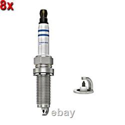 BOSCH Spark Plug 8x Fits HONDA Civic IX JAGUAR Xe Xf LAND ROVER 12-19 0242140566