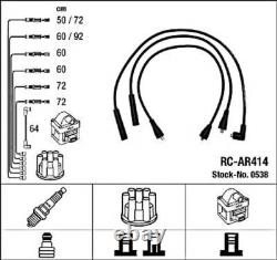 Black Ignition Cable Kit NGK Fits LAND ROVER Discovery I MG Mgb Gt 68-98 ETC8618