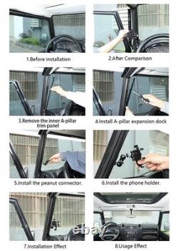 Black Off Road A-Pillar Mount Dock Bracket For Land Rover Defender L316 2004-18