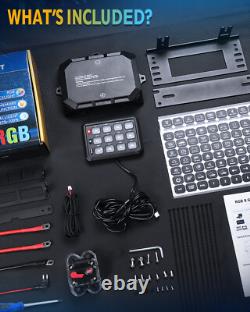 Braveway RGB 8 Gang Switch Panel LED Relay System Off-road bluetooth APP Control