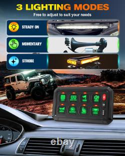 Braveway RGB 8 Gang Switch Panel LED Relay System Off-road bluetooth APP Control