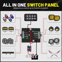 Braveway RGB 8 Gang Switch Panel LED Relay System Off-road bluetooth APP Control