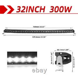 Curved 20/26/32/38/44/50 Slim LED Light Bar Single Row Off Road Driving ATV SUV