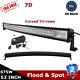 Curved LED Light Bar 52 inch 675W 3-rows 7D Offroad Driving Fog Lamp & Wire