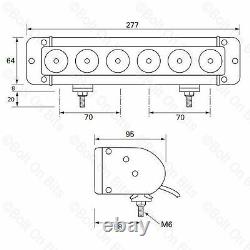 DURITE 235mm LED Spot Light Bar 4050 Lumens 12V/24V 4X4 Off Road Land Rover