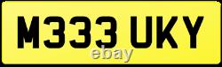 Dirty Car Reg Number Plate M333 Uky / Muddy Vehicle Land Rover Mud Dirt Off Road