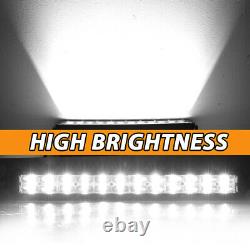 Dual Row 8/14/22/32/42/52'' Slim Led Light Bar Night Lamp Spot Beam Offroad 4x4