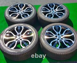 Factory Range Rover Wheels New Tires Genuine OEM Black Diamond Turned 5007 Set 4