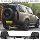 For LAND ROVER DEFENDER L663 110 90 REAR LIP LED DIFFUSER OFF ROAD GLOSS BLACK