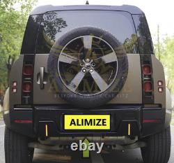 For LAND ROVER DEFENDER L663 110 90 REAR LIP LED DIFFUSER OFF ROAD GLOSS BLACK