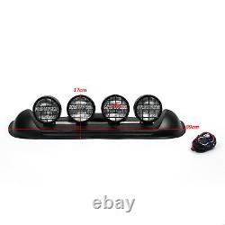 Four White Lens 4X4 Off Road Roof Top Fog Lamp H3 Bulbs Light Bar SUV #601 B2