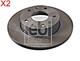 Front Brake Disc x2 Pcs FEBI Fits LAND ROVER Freelander ANR4983