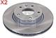 Front Brake Disc x2 Pcs FEBI Fits LAND ROVER Freelander SDB000080
