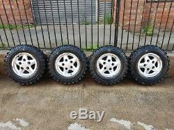 GENUINE LAND ROVER DEFENDER ALLOY WHEELS with OFF ROAD TYRES