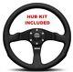 Genuine Momo Competition 350mm steering wheel and hub kit. Fits Ford Escort MK6