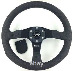 Genuine Momo Competition 350mm steering wheel with hub kit. Land Rover 48 Spline