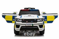 Kids Police Range Rover Style Suv 4X4 Off Road 12V Electric Jeep