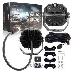 LED Auxiliary Light Pod 160W For Off Road Spot Beam White Amber DRL Waterproof