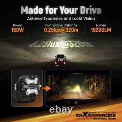 LED Auxiliary Light Pod 160W For Off Road Spot Beam White Amber DRL Waterproof