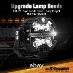 LED Auxiliary Light Pod 160W For Off Road Spot Beam White Amber DRL Waterproof