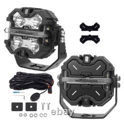 LED Auxiliary Light Pod 160W For Off Road Spot Beam White Amber DRL Waterproof