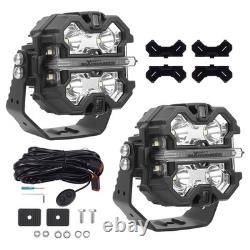 LED Auxiliary Light Pod 160W For Off Road Spot Beam White Amber DRL Waterproof