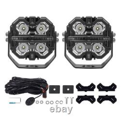 LED Auxiliary Light Pod 160W For Off Road Spot Beam White Amber DRL Waterproof